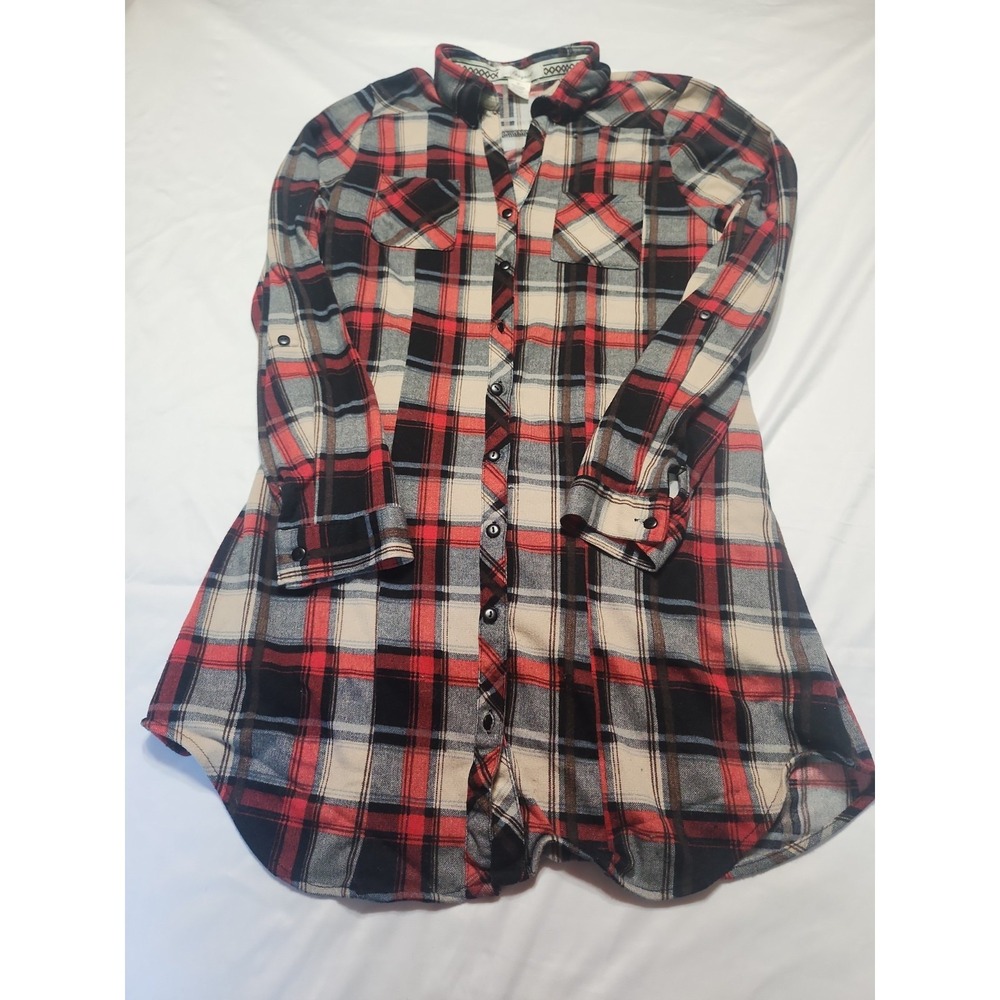 Passport Flannel Shirt Extra Long Size XL Women